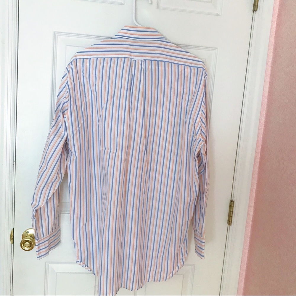 Striped Faonnable Button-Down Shirt - image 2